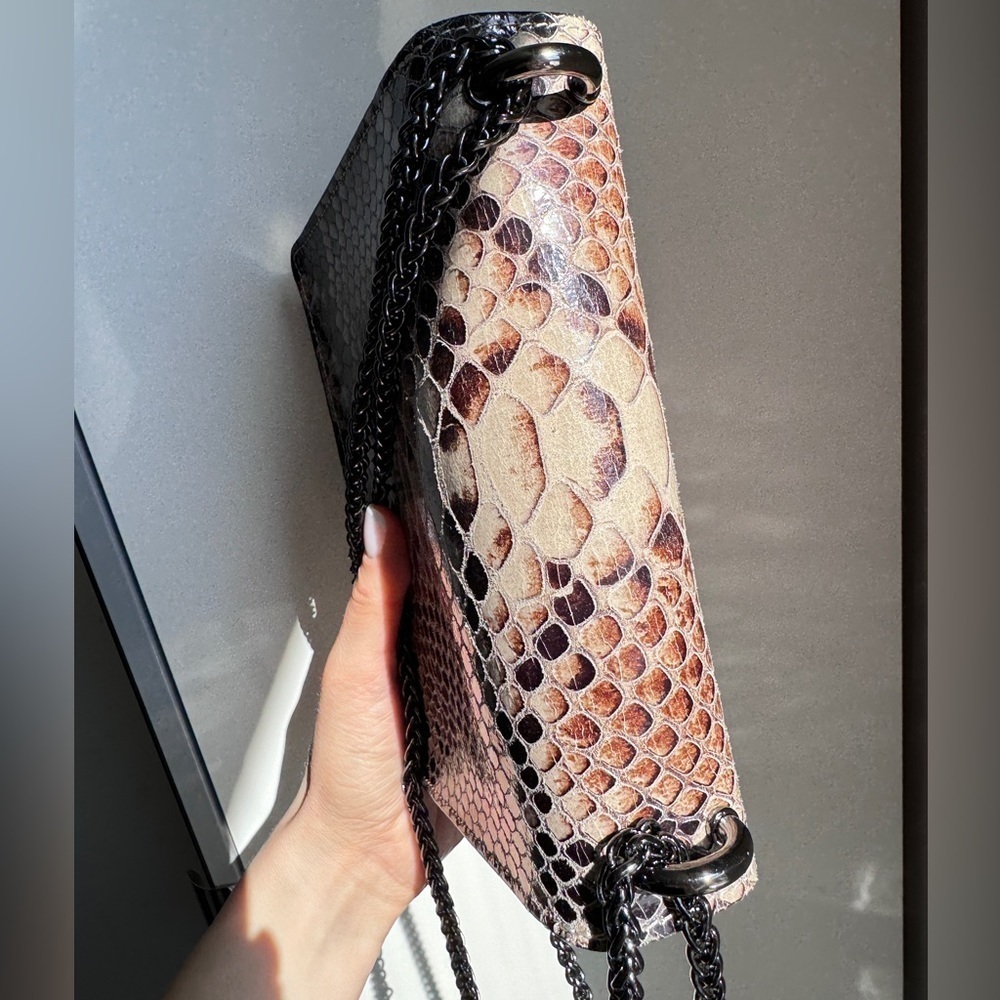 Marina Galanti Animal Print Genuine Leather Chain Bag - Picture 7 of 16